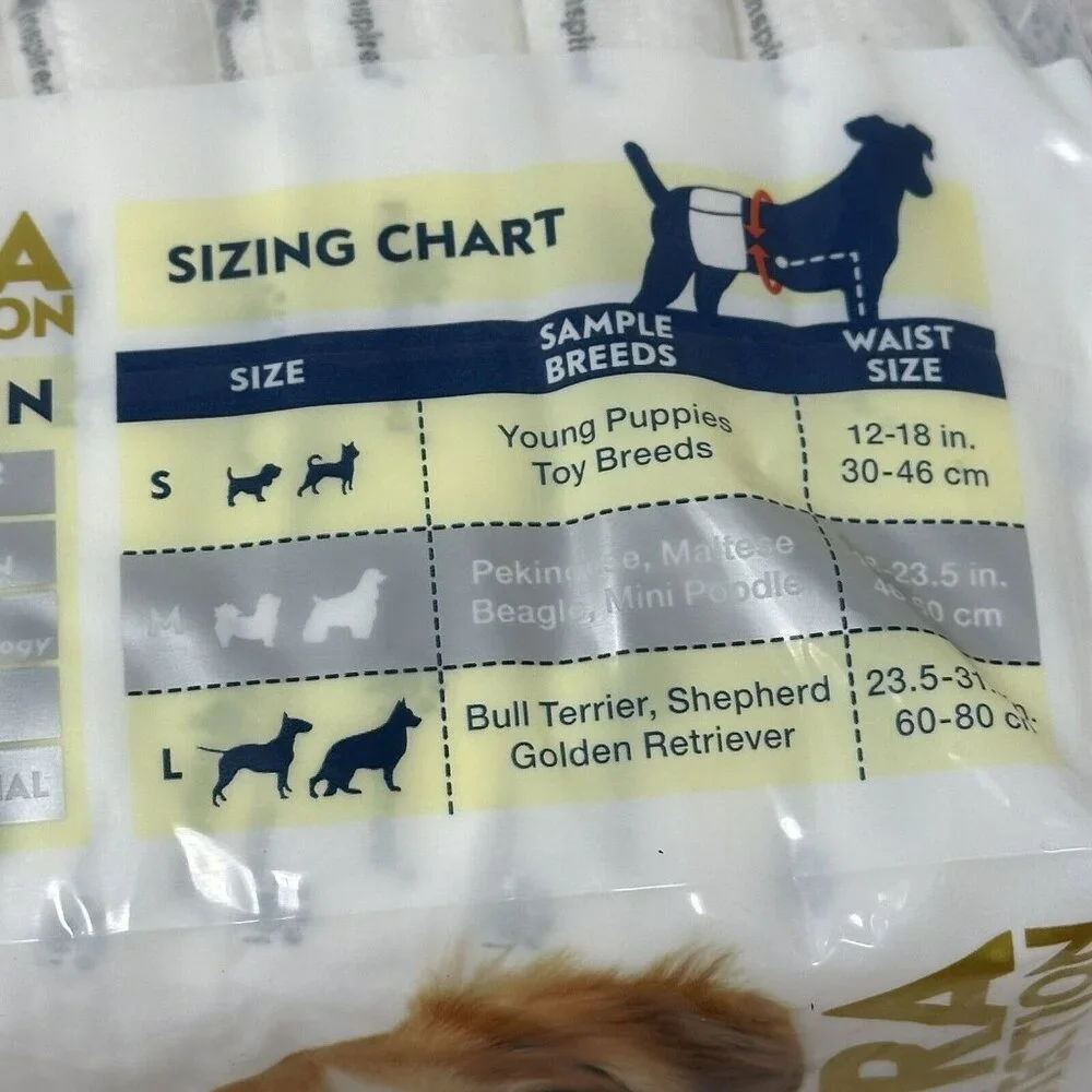 Belly Band Disposable Wraps Diapers Medium Male Dogs 12 Count Pack Lot of 2